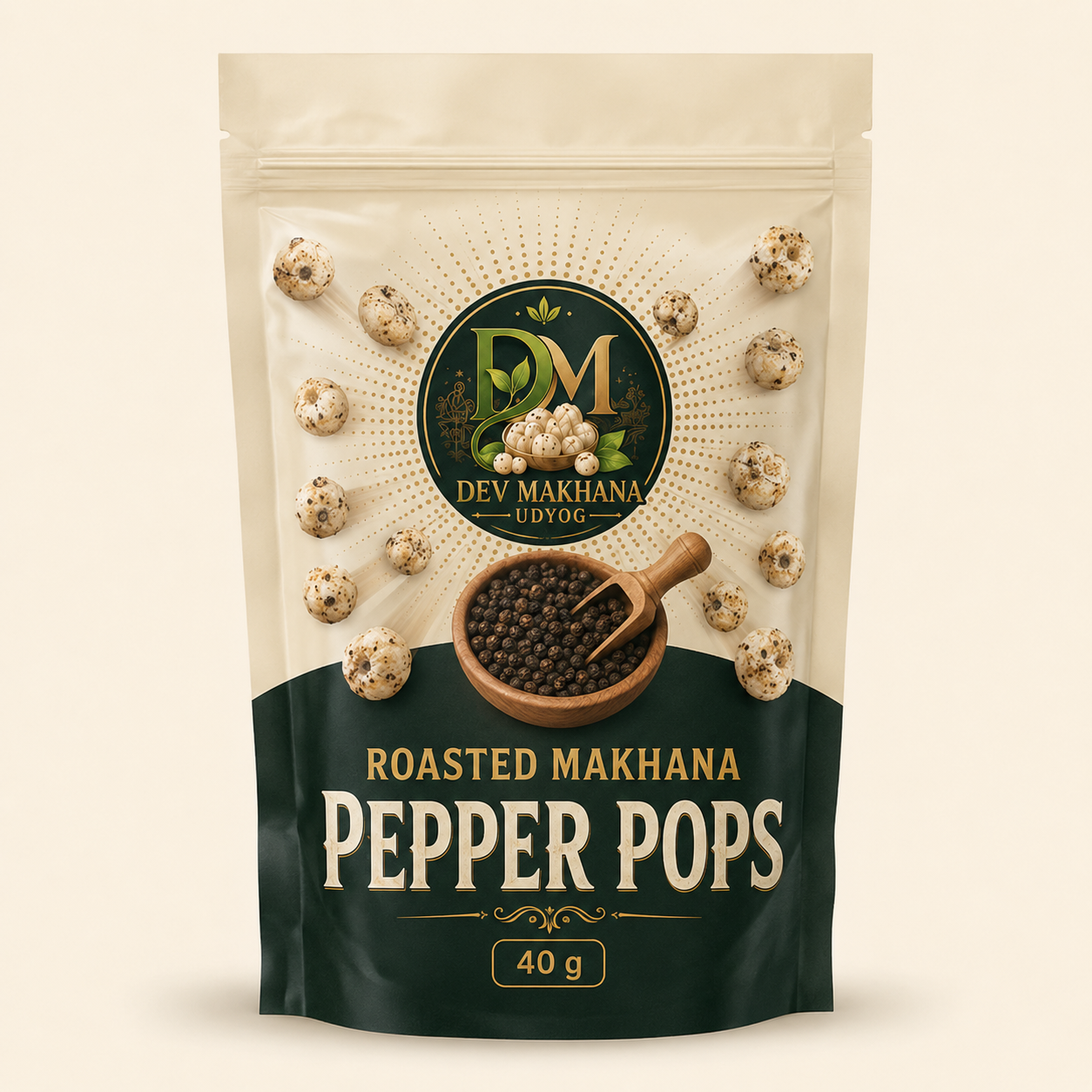 Roasted Makhana Pepper Pops (40 g)