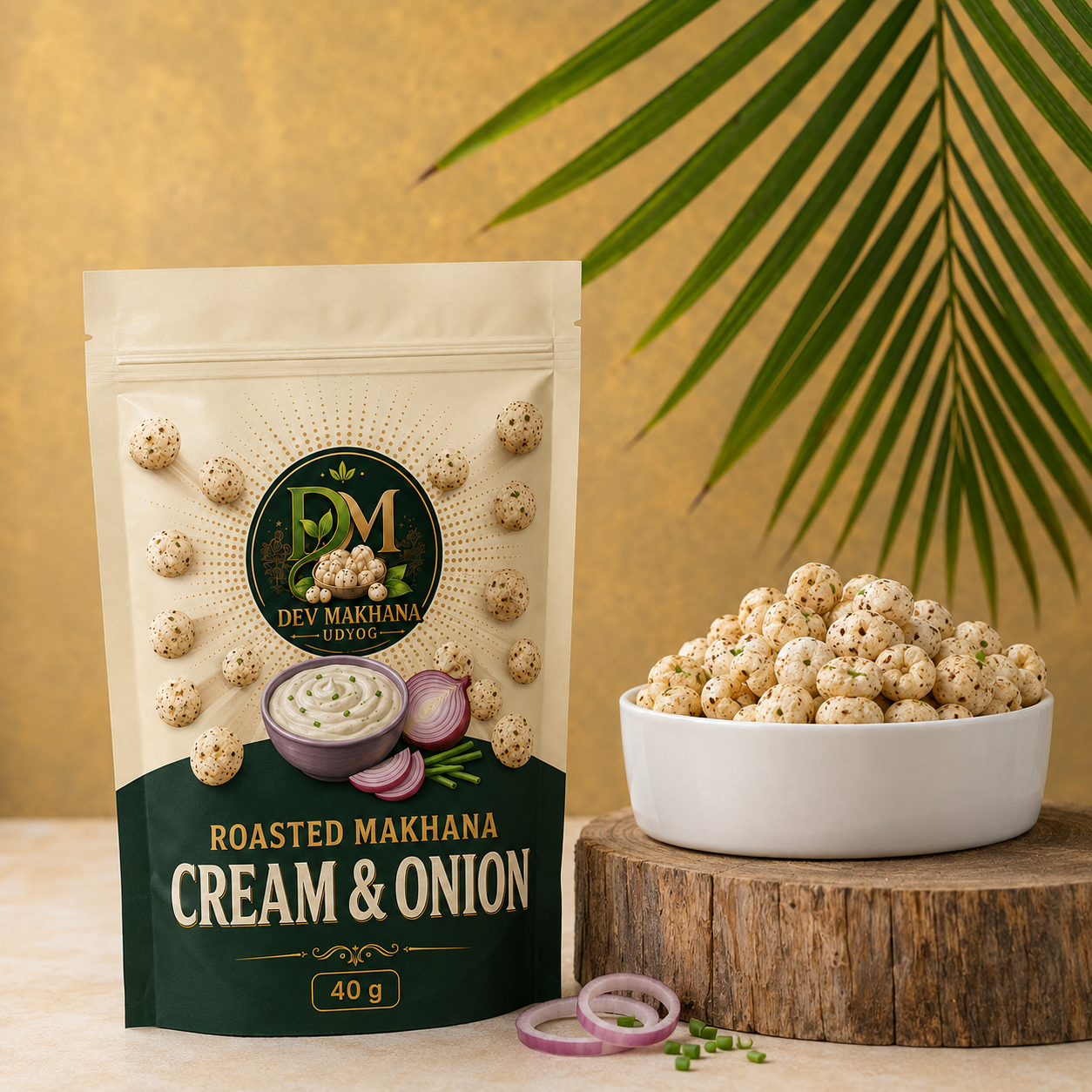 Roasted Makhana Cream & Onion (40 g)