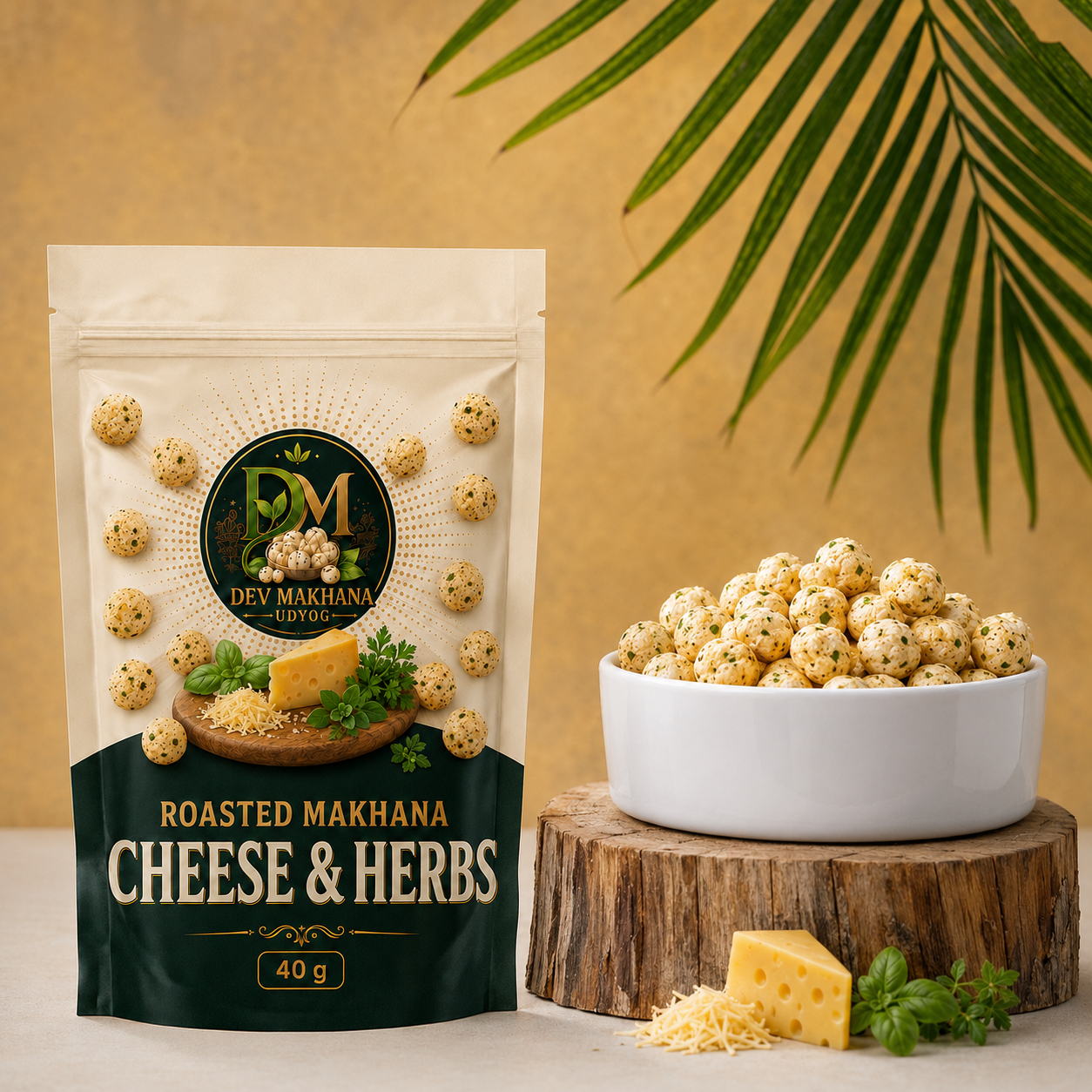 Roasted Makhana Cheese & Herbs